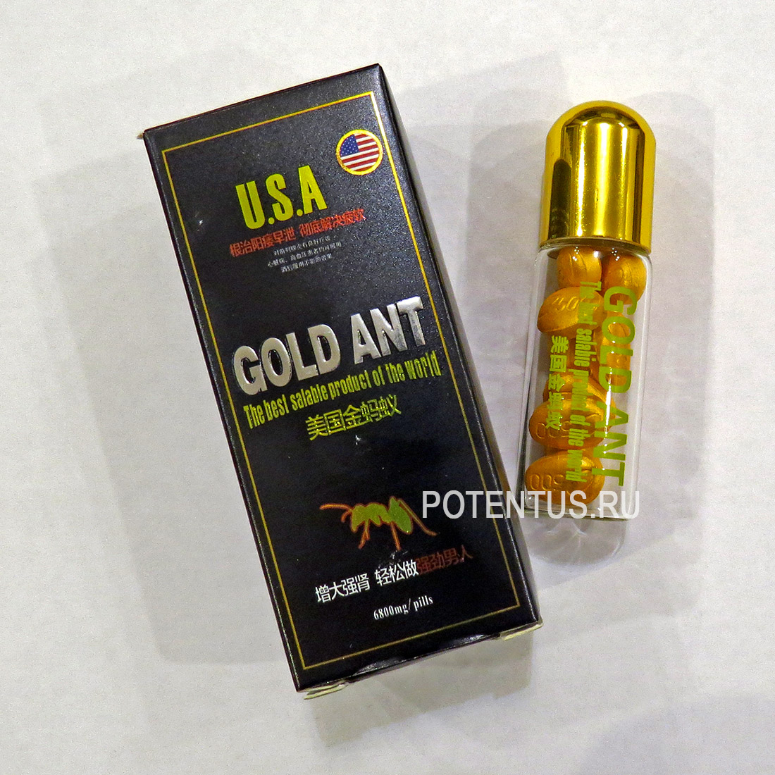 Gold Ant / Золотой Муравей 10 таблеток для усиления эрекции у мужчин цена