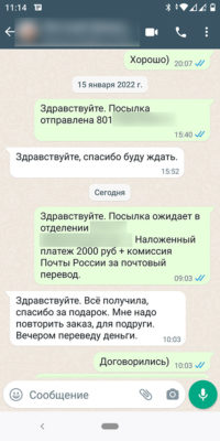 Отзыв о магазине Potentus.ru покупателя из Вязьмы