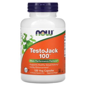 TestoJack 100, NOW Foods 120 веганских капсул дешево купить